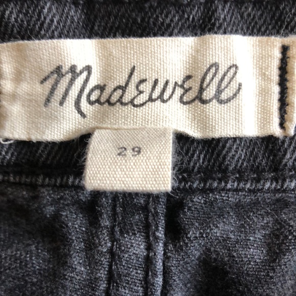 Madewell Rigid Denim A-Line Mini Black Skirt in Lunar Wash 29 - Picture 6 of 8